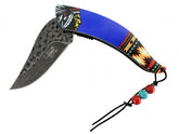 8.5" Knife with Aztec Pattern